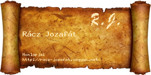 Rácz Jozafát névjegykártya